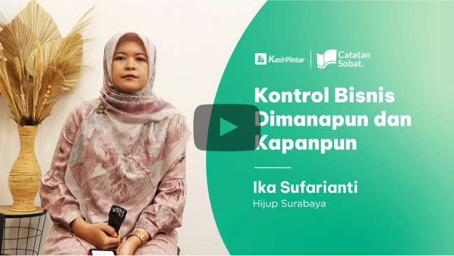 wawancara dengan ika sufarianti tentang penggunaan kasir pintar pro di brand hijup surabaya