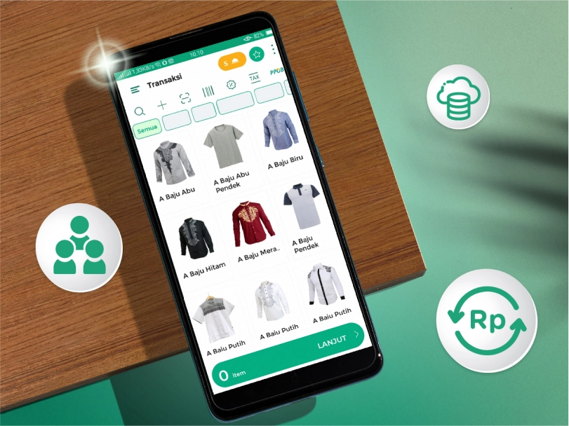 halaman utama transaksi aplikasi kasir pintar pro