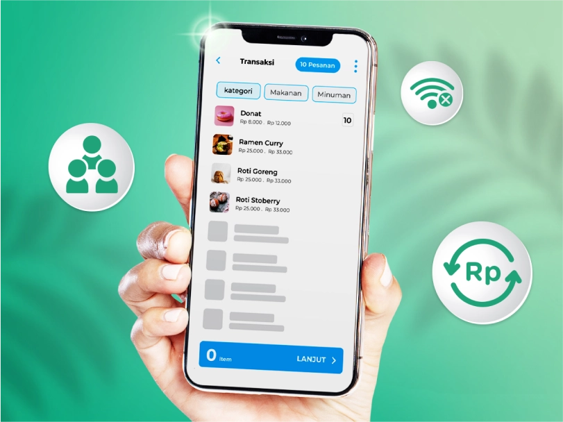 aplikasi pos offline yaitu aplikasi point of sales yang bisa digunakan transaksi tanpa internet dan terhubung satu sama lain 