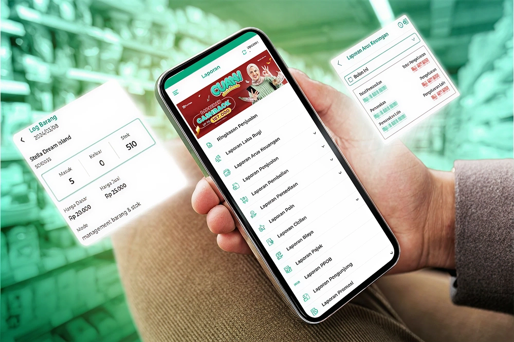 halaman utama transaksi aplikasi kasir pintar pro