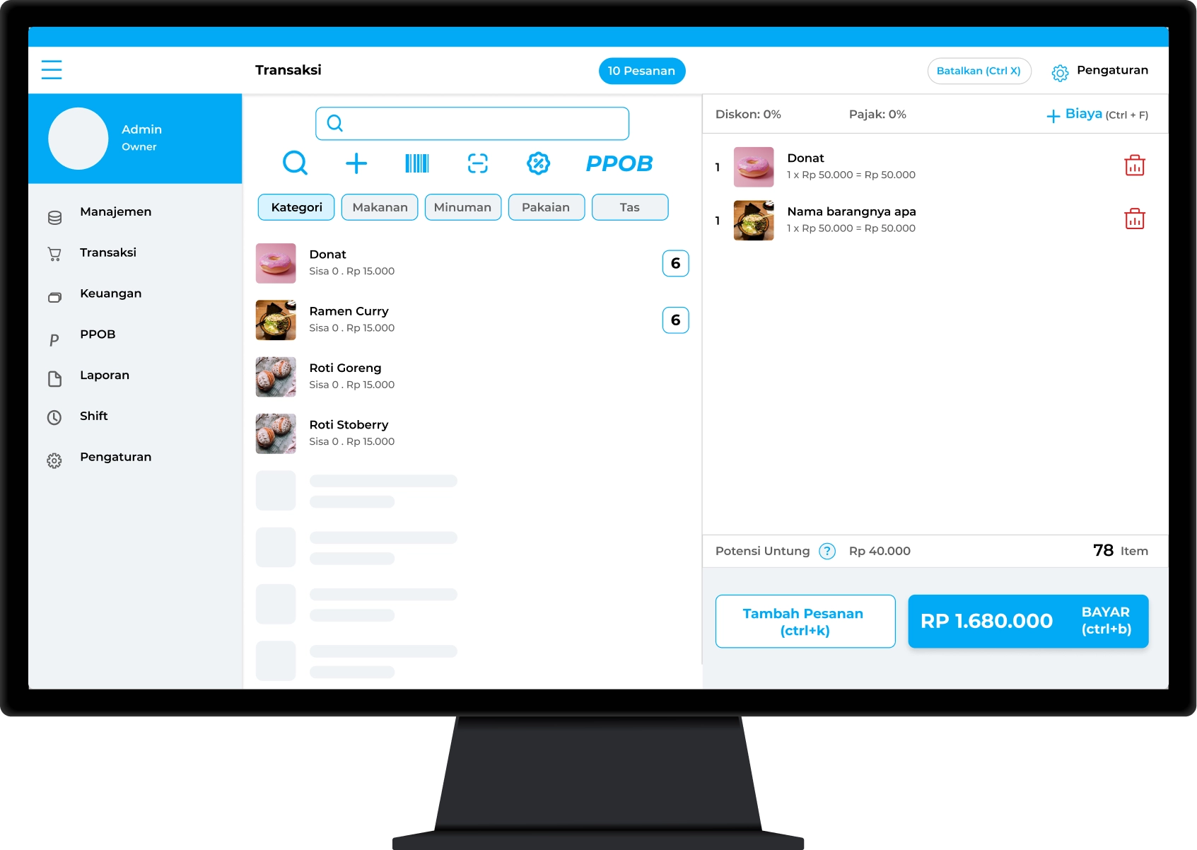 Aplikasi Kasir Offline