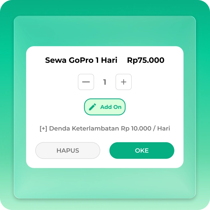Kelola Denda dan Add-on Sewa dengan Mudah