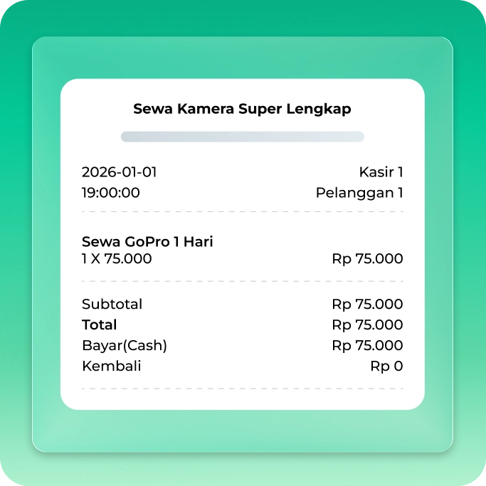 Catat Nama Penyewa di Setiap Transaksi